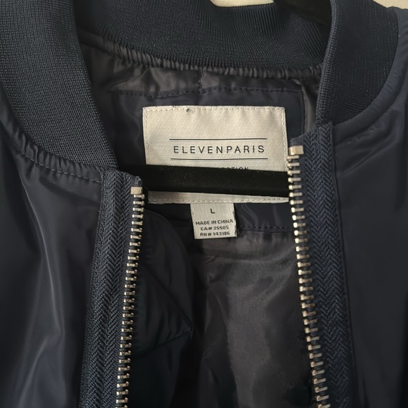 Eleven Paris Navy Blue Bomber Jacket - Picture 2 of 2
